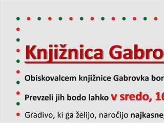 Knjižnica Gabrovka v decembru