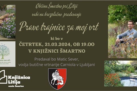 Prave trajnice za moj vrt, Matic Sever - butična vrtnarija Carniola