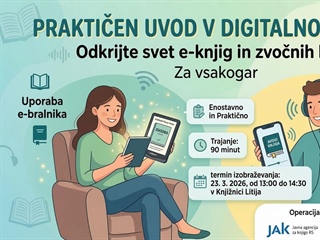 Uporaba e-bralnika in poslušanje zvočnih knjig