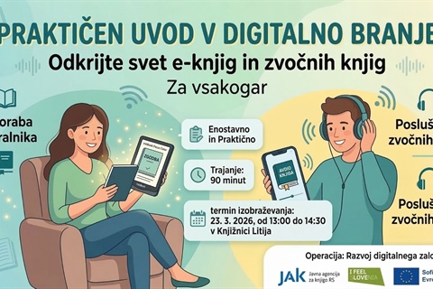 Uporaba e-bralnika in poslušanje zvočnih knjig